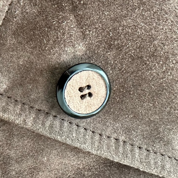 Kiton Napoli brown suede pelle leather puffer coat size 50 - Picture 2 of 10